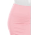thumbnail image 3 of Thanth Women's Elastic Waist Band Streychy Midi Pencil Skirts (Plus Size Available), 3 of 4