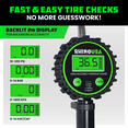 thumbnail image 3 of Rhino USA Tire Inflator with Pressure Gauge (0-200 PSI) - ANSI B40.1 Accurate, Large 2" Glow Dial, 3 of 7