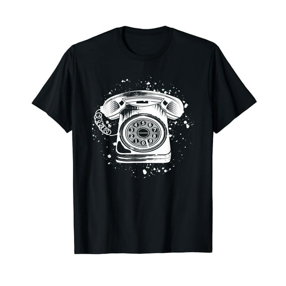 Rotary Dial Phone Vintage Classic Telephone Pun T-Shirt for Men Women Cotton 100% Summer Tops