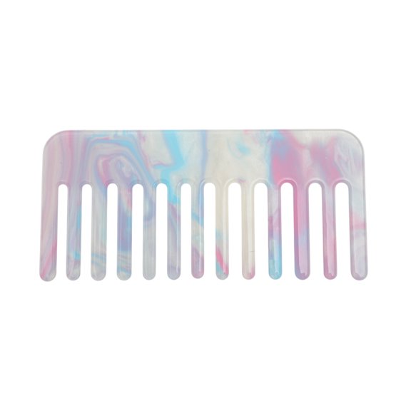 Unique Bargains 1 Pc Vintage Portable Wide Tooth Comb Blue Imitation Acetic Acid