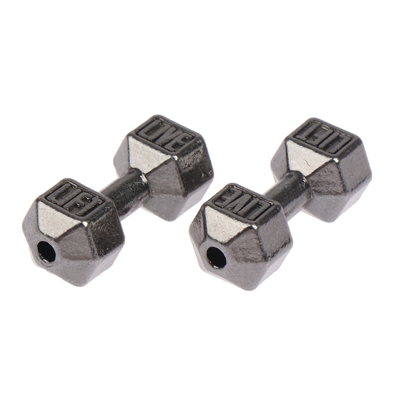 Details about   2Pcs 1/12 Dollhouse Miniature Barbell Dumbbells Fitness Weights Gym Model To DM