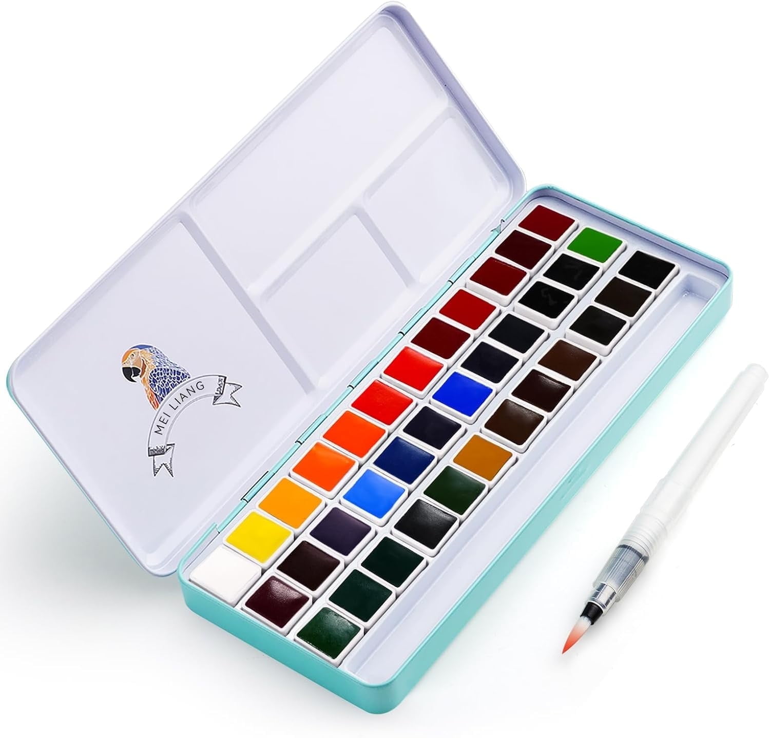 Meiliang 36-Color Watercolor Paint Set with Brush photo 1