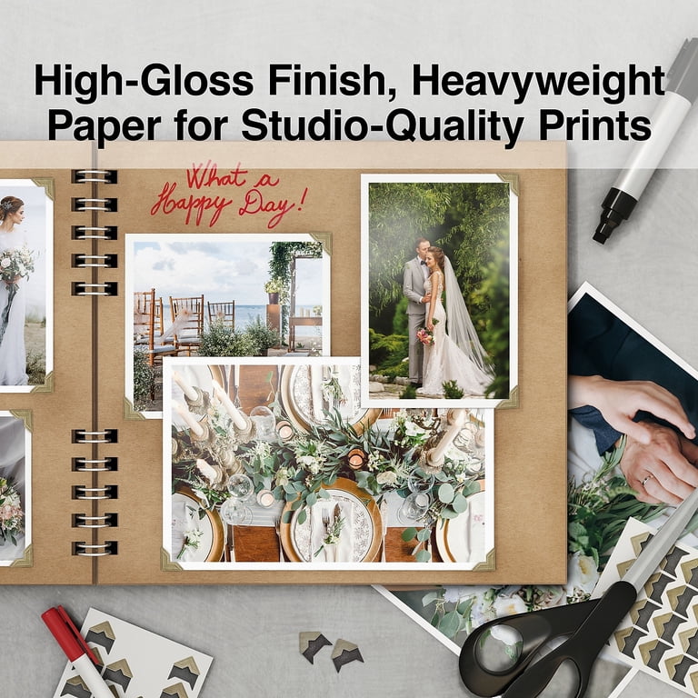 Staples Basic Glossy Photo Paper 8.5x11 Inches - 100 Sheets Pack For Inkjet Printers