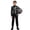 Black, variant on Kids Boys Metallic Racing Jumpsuit Full Length Long Sleeve Zipper Motorcycle Race Car Driver Suit Gold 8
