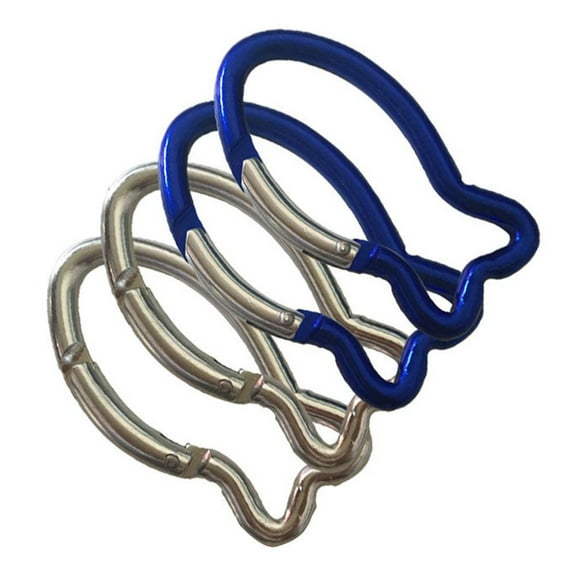 SagaSave Hang Buckle Carabiner for Hanging Keys Crafts Fish Shaped Aluminum Alloy Random Color