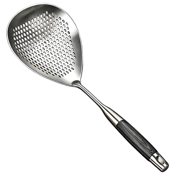 XIANXIAN Skimmer Slotted Spoon, 304 Stainless Steel Spider Strainer Skimmer Ladle Spoon for Cooking and Frying, Pasta, Spaghetti, 5.8 inch, Dishwasher safe