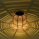 thumbnail image 5 of Lámpara colgante de ratán tejida a mano | Linterna solar colgante de bambú | Decoración de patio interior al aire libre | Estilo minimalista boho natural ecológico | Fácil de instalar | 1 Pieza, 5 of 6