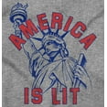 thumbnail image 2 of Statue of Liberty America is Lit Joke Sweatshirt for Men or Women Brisco Brands S, 2 of 6
