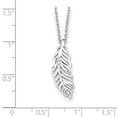 thumbnail image 2 of SS White Ice Diamond Feather 18in w/2in EXT Necklace 18 Inch, 2 of 3