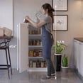 thumbnail image 5 of TUHOME Furniture Belleria 47" High Wood Pantry Cabinet in White, 5 of 7