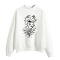 thumbnail image 4 of Sweatshirts à Col Rond pour Femmes, Coupe Ample Décontractée, Pulls Confortables, Tenues de Mode Automne 2023, 4 of 4