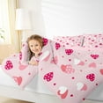 thumbnail image 5 of Feelyou Cute Love Heart Bedding Comforter Set for Kids, Happy Valentines Day Twin Comforter Sets, Cartoon Pink Princess Reversible Bedding Set, Luxury Bedroom Decor, 2 Pieces, 5 of 9