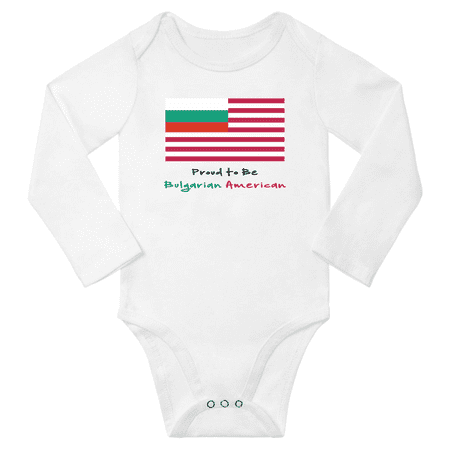 

Proud to be Bulgarian American Baby Long Slevve Bodysuit (White 18-24 Months)