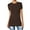 Brown, variant on Women's & Juniors Basic Round Crew Neck Short Sleeve Stretch Cotton Spandex T-Shirts