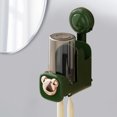 thumbnail image 4 of Space-Saving Suction Cup Toothbrush Organizer - Integrated Bathroom Wall Storage, 4 of 7