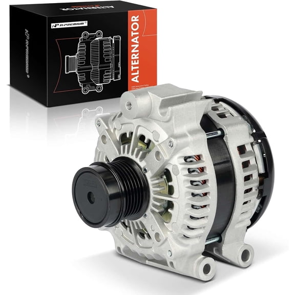 A-Premium Alternator Compatible with Ram ProMaster 1500 2014-2021 3.6L ProMaster 2500 2014-2021 3.6L ProMaster 3500 2014-2021 3.6L 12V 180A 6-Groove Decoupler Pulley Clockwise Replace# 2100795