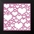 thumbnail image 2 of Gibbons, Lauren 20x20 Black Modern Framed Museum Art Print Titled - Pink Heart Storm, 2 of 5