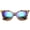 Tortoise / Midnight, variant on sunglassLA Unisex Womens Fashion Jagged Edge Staggered Flash Mirror Lens Cat Eye Sunglasses (Tortoise / Midnight) - 60mm