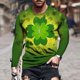 thumbnail image 2 of Camiseta de todos los días unisex para hombre Camiseta informal de manga larga con estampado gráfico en 3D del día de San Patricio Pompotops oipoqjl6677, 2 of 9