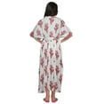 thumbnail image 3 of Moomaya Robe Kaftan d'Été pour Femmes en Coton à Boutons, Manches Kimono, Maternité, 3 of 5
