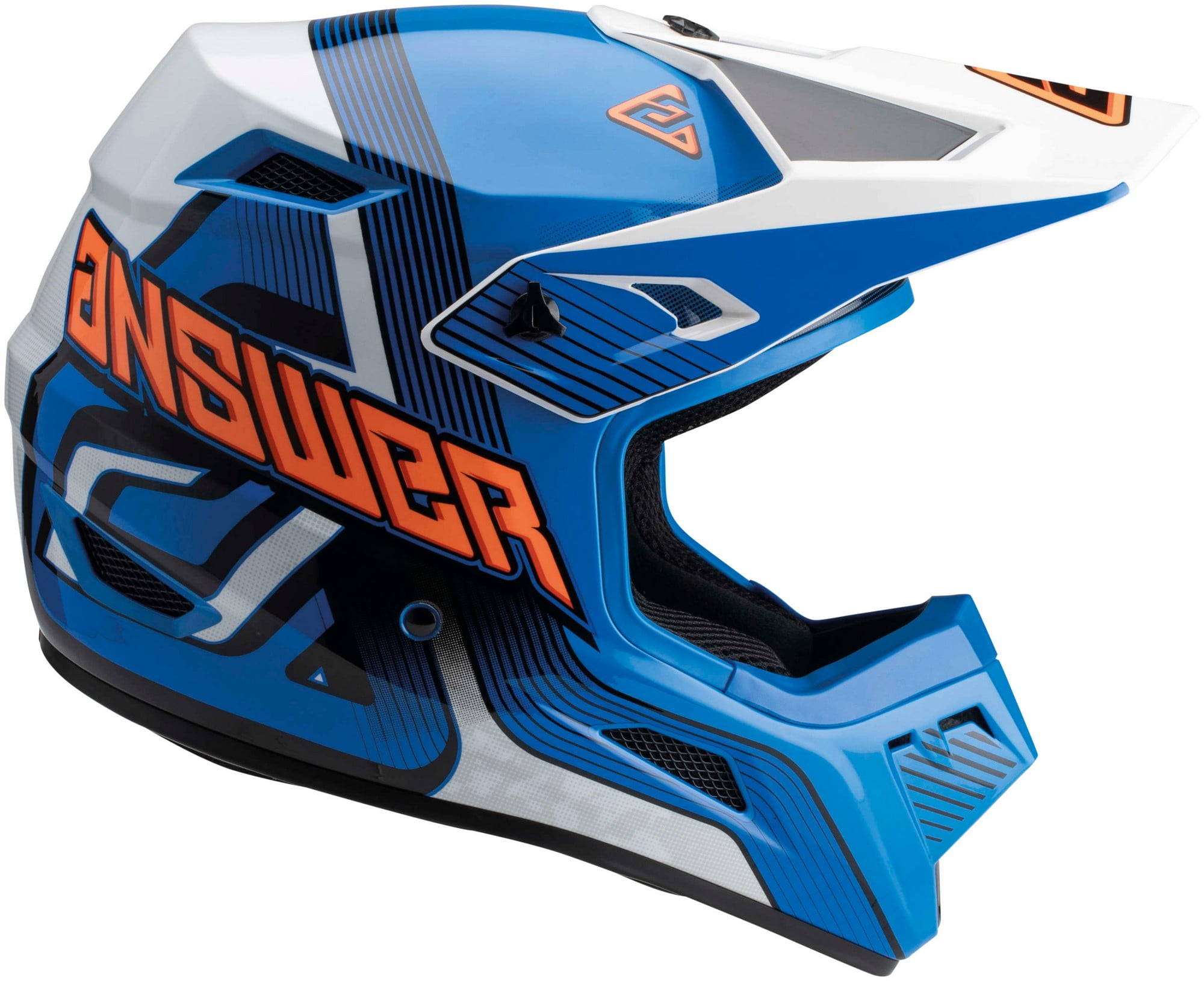 Answer AR1 Vendetta Helmet Blue/White/Orange Youth - Large