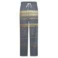 thumbnail image 5 of Grey Gold Textured Stripes Background Winter Female Pants Flannel High Waist Women Pants Lady Warm Straight Leg Plush Trousers, 5 of 7