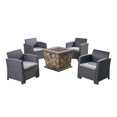 thumbnail image 1 of Noble House Caley Outdoor 4-Seater Print Chat Set w/ Fire Pit Stone, 1 of 9