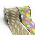 thumbnail image 4 of Easter Printed Rabbit Eggs Decorative Ribbons Wire Edges Truck Ribbon Ribbons, 4 of 7