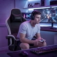 thumbnail image 7 of Vyrox Reclining Gaming Chair with Footrest, Massage Lumbar Support, Breathable Technical Fabric, Ergonomic Video Game Chair with Headrest, Black, 7 of 7