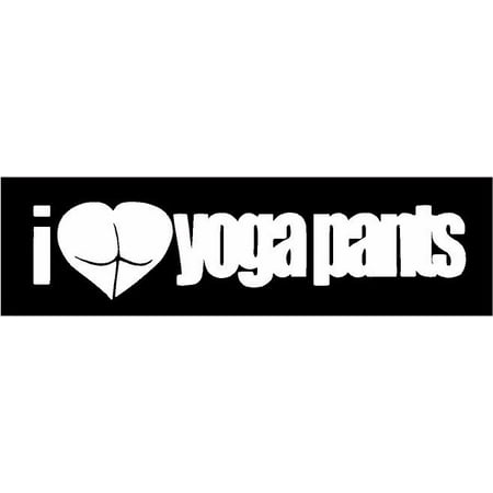 Download WHITE I Heart Yoga Pants Booty Gym Love Funny Car Decal ...