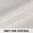thumbnail image 3 of 2 Pack Ultra Luxurious High Woven Linen Elegant Curtains Grommet Curtain Panels Light Reducing Privacy Panels Drapes, Nickel Grommet, Extra Long 52x108-Inch, Natural, 3 of 8