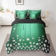 thumbnail image 2 of Feelyou Fashion Sequin Print Bedding Comforter Set 7pcs for Girls, Glitter Luxury Diamond Queen Bedding Sets, Green Princess Style Reversible Queen Sheet Sets, Super Cozy Room Decor, 2 of 7