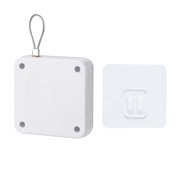 Home Anti-theft Retractable Rope Automatic Sensor Self-Closer Door Closer Cabinet Closer Buffer Hydraulic Buffer WHITE