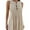 Beige, variant on Krumba Women Summer Sleeveless Dress: Keyhole Tie Front Pleated Mini – Casual for ladies 25-35 Vacation Beach Party Wedding Light Blue Size XL