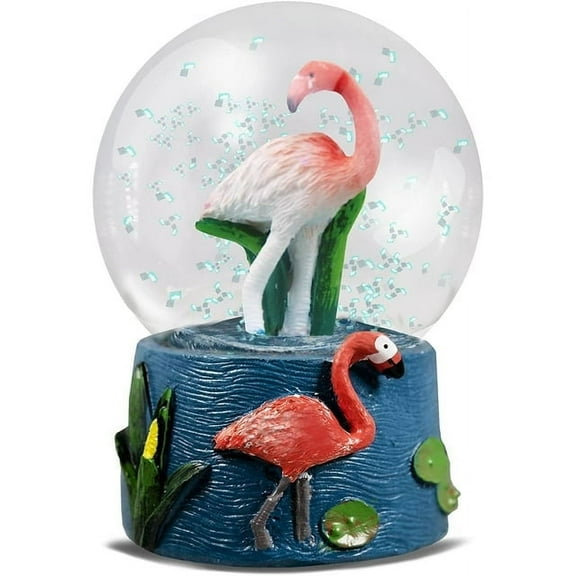 Water Globe - Flamingo from Deluxebase. Glass Snow Globe with Flamingo Figurine. Flamingo Gift