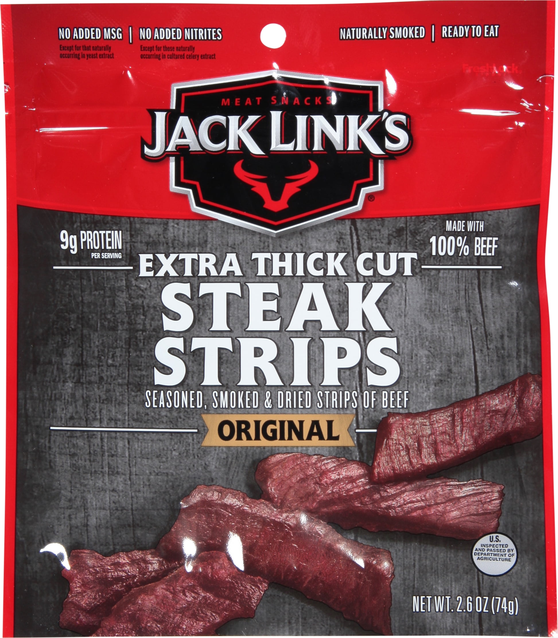 Jack Links Beef Strips, Original, 2.6 oz