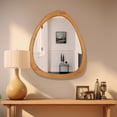 thumbnail image 3 of WallBeyond Irregular Natural Wood Frame Wall Mirror for Bathroom, Asymmetrical Home Wall Decor, 23.5 × 19 inch, 3 of 7