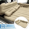 thumbnail image 2 of Colchón de aire para automóvil, tapete para dormir 50.39"x30.31"x5.91", cama de colchón de aire para el asiento trasero con almohadas color beige, 2 of 6
