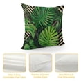 thumbnail image 4 of RUIYC   Tropical Green Leaves Throw Pillow Cover with Geometric Background Home Decorative Square Cushion Covers  Home Decor Palm Pillowcase, 4 of 5