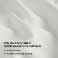 thumbnail image 5 of HPD Half Price Drapes Magnolia Off White Italian Faux Linen Room Darkening Curtains with Rod Pocket - 1 Panel - Window Curtains for Living Room & Curtains for Bedroom, 50W X 96L, 5 of 7