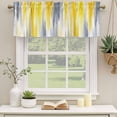 thumbnail image 3 of Yellow Gray White Valances for Windows, Decorative Rod Pocket Window Valance Curtains, Farmhouse Gradient Abstract Art Short Curtain Drapes for Kitchen/Bathroom/Living Room, 2 Panels, 42" W x 18" L, 3 of 8