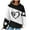 Black, variant on Kezqiaxn Hoodies for Women Fashion Color Block Long Sleeve Casual Hooded Sweatshirt with Pockets Oversized Sweatshirt Black XXXL