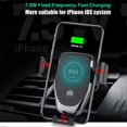 thumbnail image 3 of Car Wireless Fast Charging Stand Holder For iPhone 11 Pro Max Xs 8 USB Car Wireless Quick Charger Bracket For Samsung S20 S10 S9 black, 3 of 6