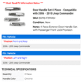 thumbnail image 2 of Door Handle Set 4 Piece - Compatible with 2006 - 2010 Jeep Commander 2007 2008 2009, 2 of 2
