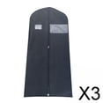 thumbnail image 1 of 3x Bolsa de Almacenamiento de Trajes No Tejida, Bolsa de Almacenamiento a Prueba de Polvo, Bolsas de Trajes para Almacenamiento de Armario, Bolsas de 3 piezas, 1 of 10