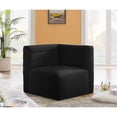 thumbnail image 3 of Meridian Furniture Quincy Black Velvet Modular Corner Chair, 3 of 26