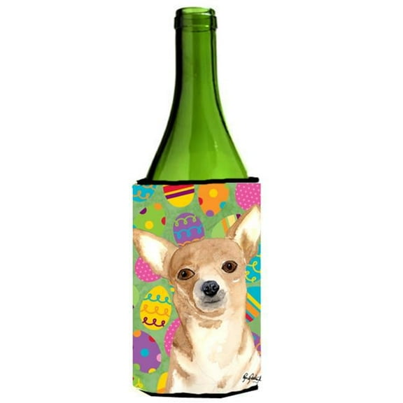 Eggravaganza Chihuahua Easter Wine bottle sleeve Hugger 24 oz.