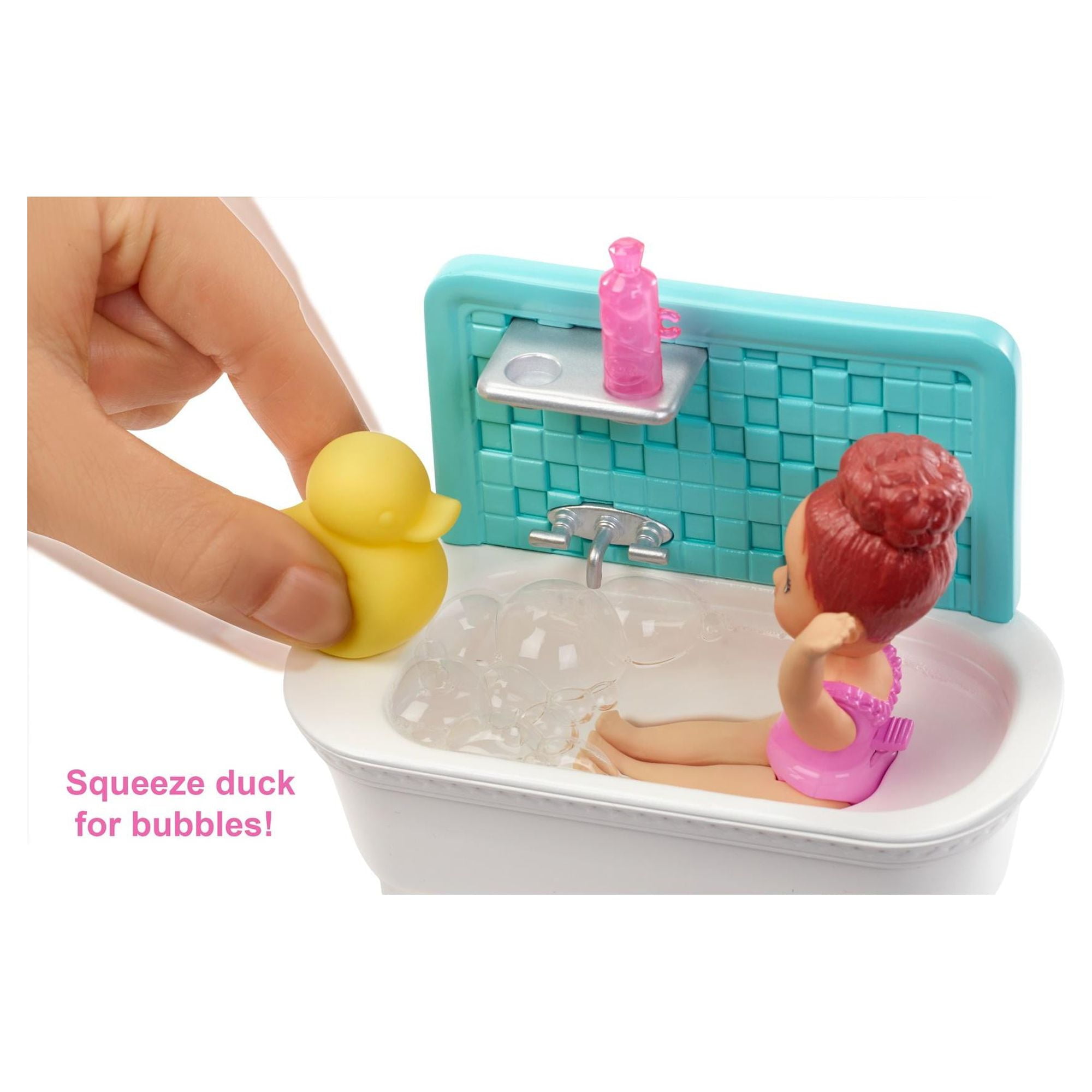 Barbie Skipper Babysitters Inc Bath Time Playset, Brunette