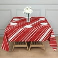 thumbnail image 3 of Christmas Square Tablecloth 42x42 Inch – Waterproof Polyester Printed Table Cover, Wrinkle Resistant & Washable for Kitchen Dining Picnic Party Decor, Single-v4-15, White, 3 of 6