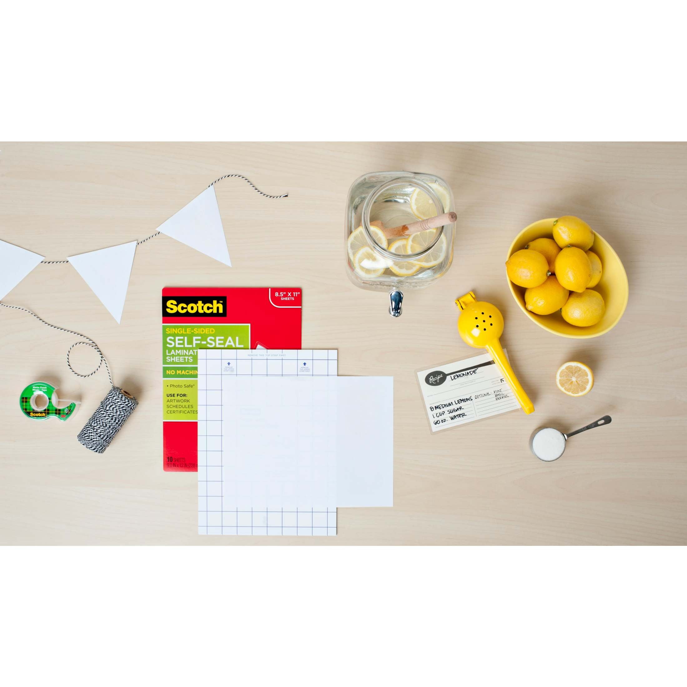 (3 pack) Scotch Self-Seal Single-Sided Laminating Sheets, Letter Size 10 PK